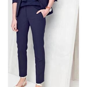 J.CREW Women’s Italian Bi-Stretch Wool Blend Pants In Navy-Size 10P
